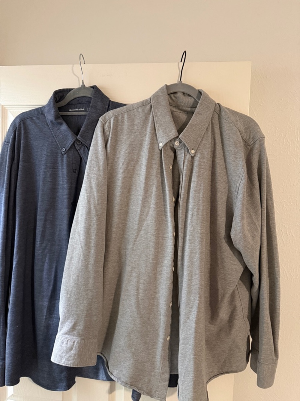Abercrombie & Fitch Gray Button-Down Shirts